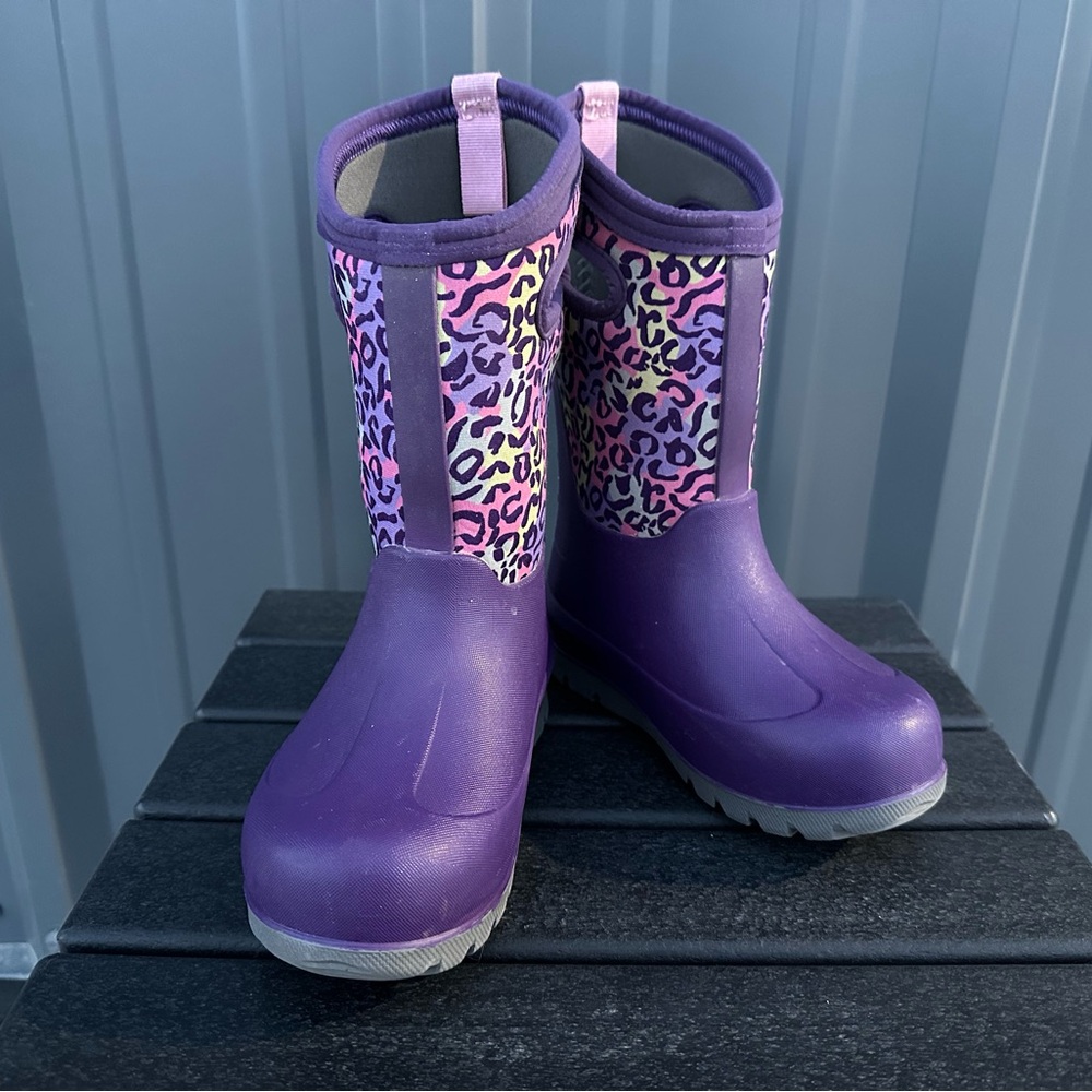 Bogs Purple and Pink Kids Rain Boots